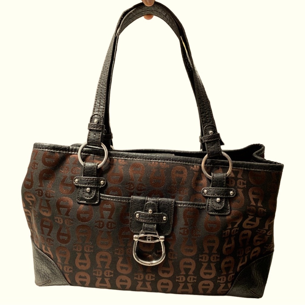 ETIENNE AIGNER  Designers Black andBrown  Shoulder Bag